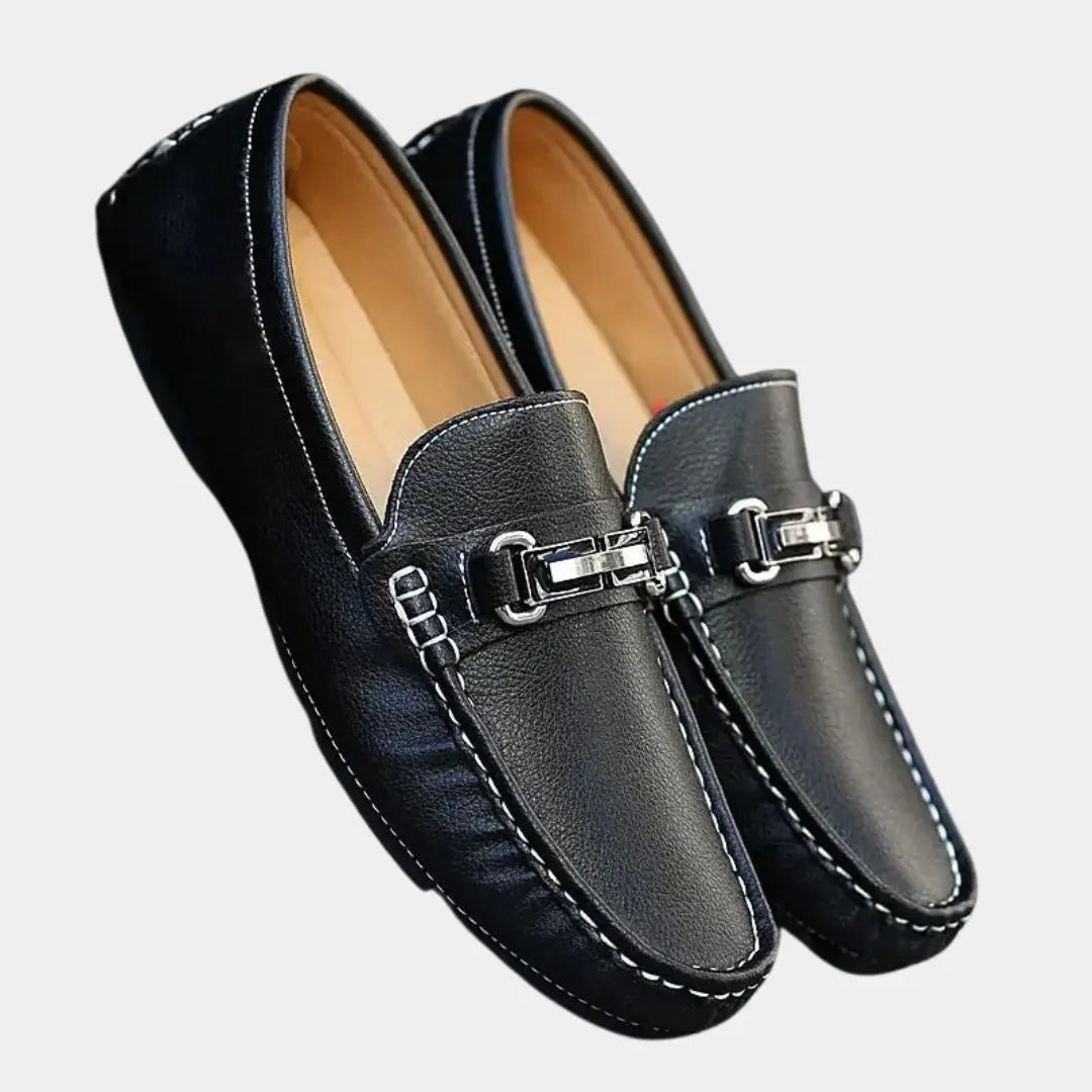 Elegante Loafer aus Vollnarbenleder