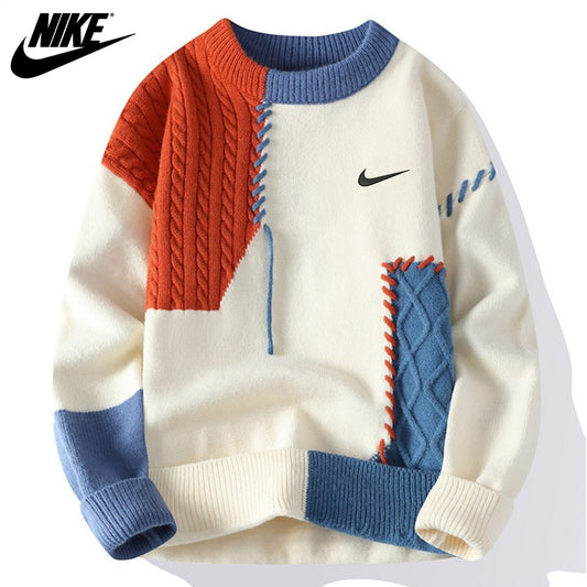 Lässiger Patchwork-Pullover - ABVERKAUFSPREIS
