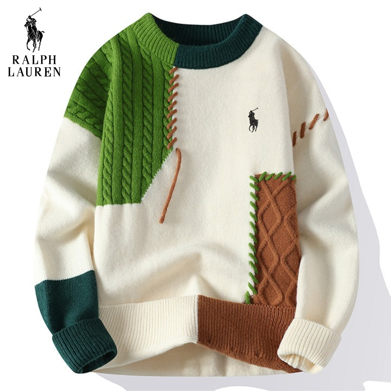 RL® Lässiger Patchwork-Pullover – ABVERKAUFSPREIS 