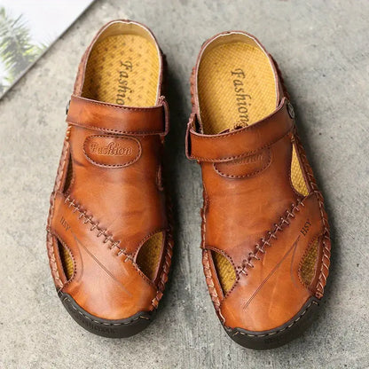 Hochwertige Freizeitsandalen aus weichem Leder für Herren – CloudWay™