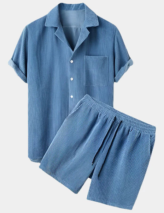 Luxuriöses Set aus geripptem Samt