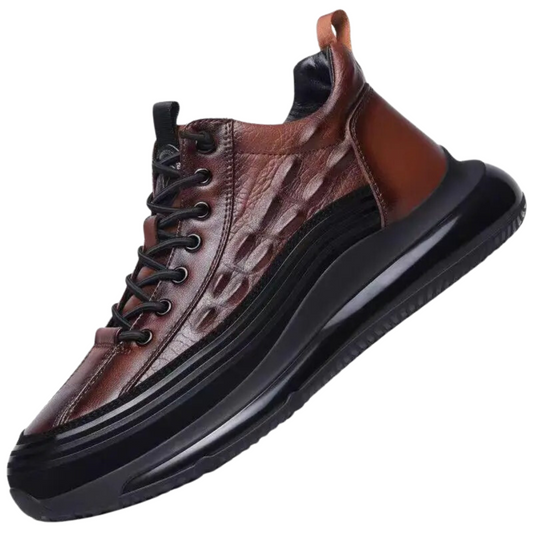 Italienische Freizeitschuhe mit Luftpolster und Krokodilmuster für Herren