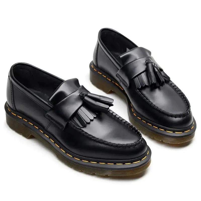 Elegante schwarze Leder-Loafer