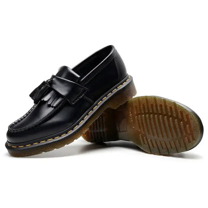 Elegante schwarze Leder-Loafer