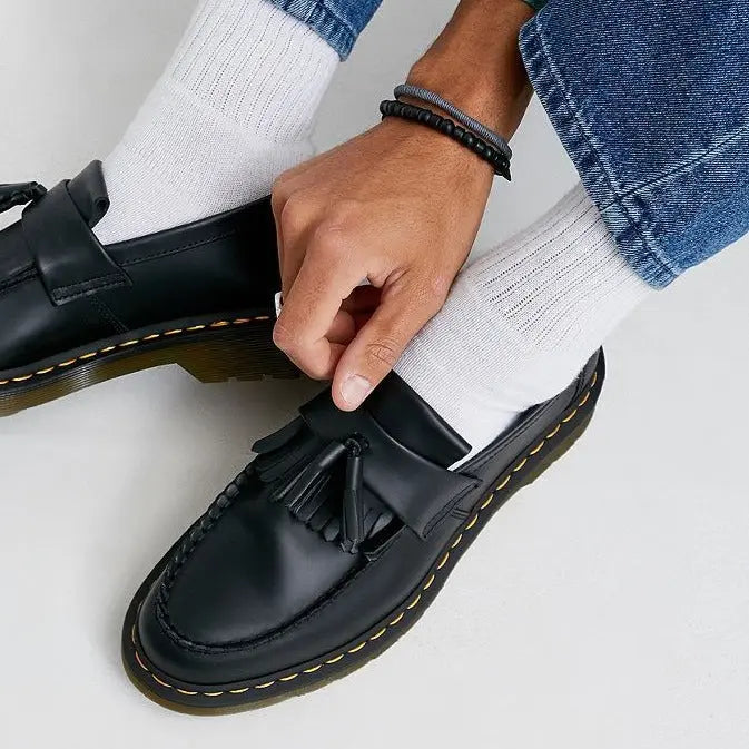 Elegante schwarze Leder-Loafer